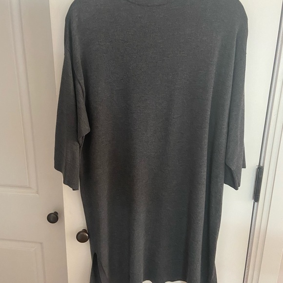 Eileen Fisher Dark Gray Oversized Sweater Dress - Picture 3 of 8